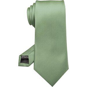 Men's Sage Green Solid Pure Color Imported Silk Blend Formal Neck Ties